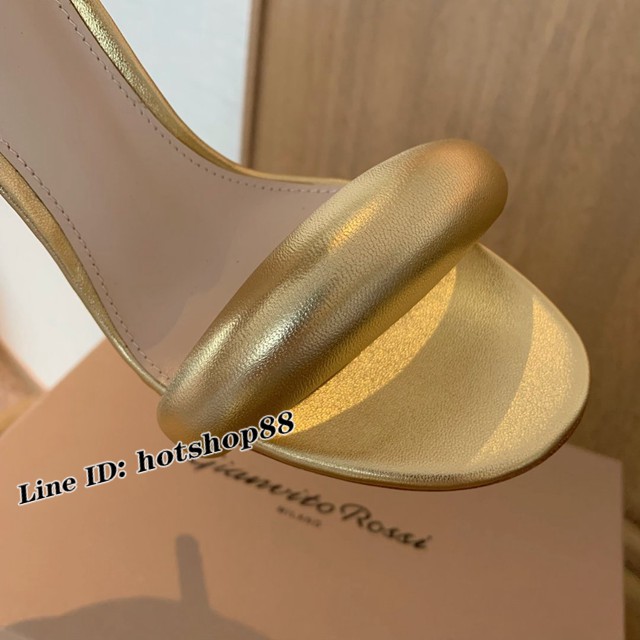 Gianvito Rossi專櫃款一字帶涼鞋 定制羊皮女士拖鞋 dx3603